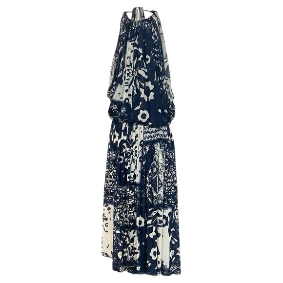 Etro bue and white halter neck midi dress - Picture 6 of 11